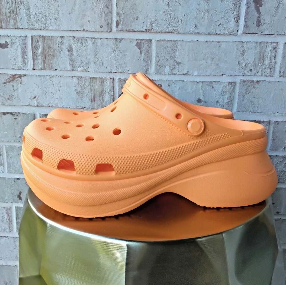 Crocs Classic Bae Clog Orangesicle Platform Sandals 206302-85Q